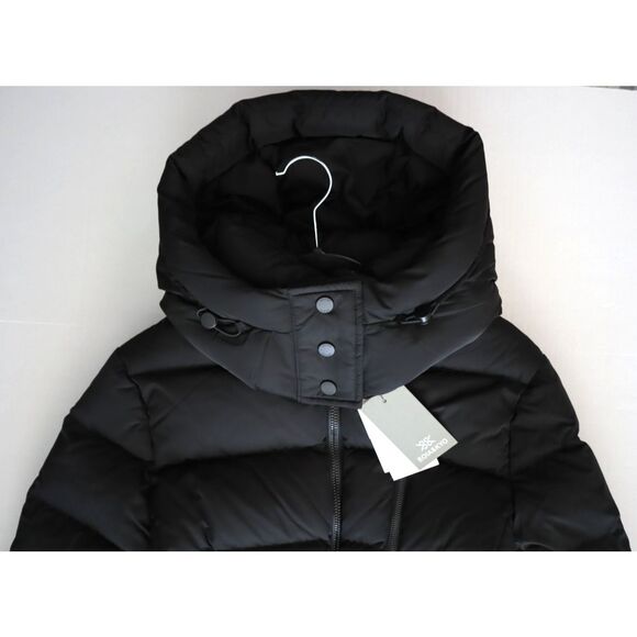 Soia & Kyo Revolve Women Sz M Black Gianna Belted Down Filled Puffer Jacket - Picture 8 of 16